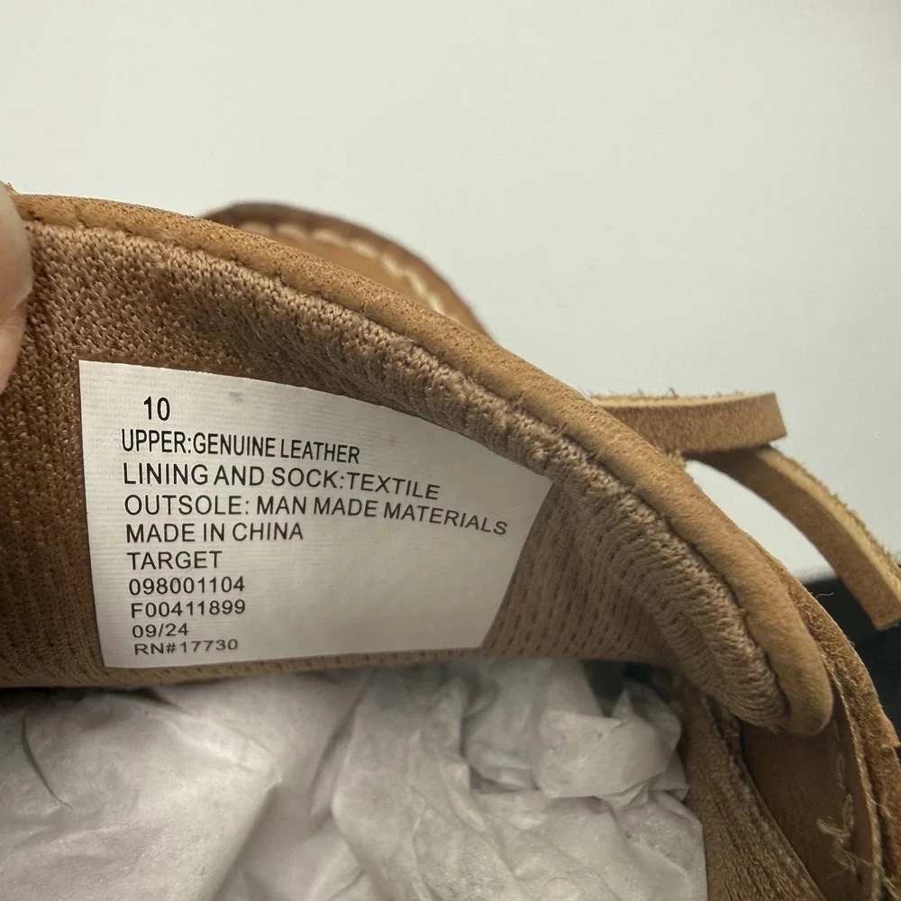 Goodfellow & Co Bennett Boat Shoes Men's Size 10 Cognac Leather NWT